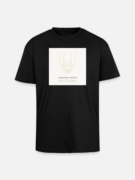 Sympathy arises – before you speak - Unisex Oversized Heavyweight T-shirt - black