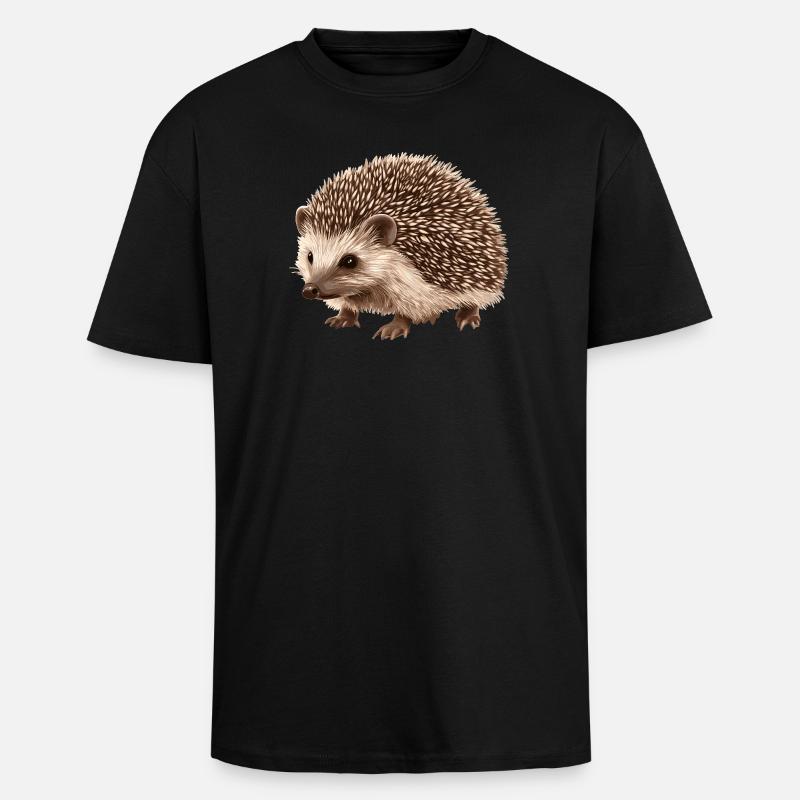 Igel - Oversized Heavyweight Unisex T-Shirt - Schwarz