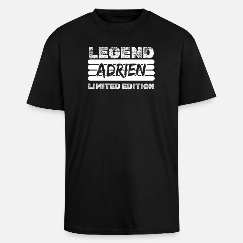 Légende Adrien Édition Limitée - T-shirt unisexe oversize épais - noir