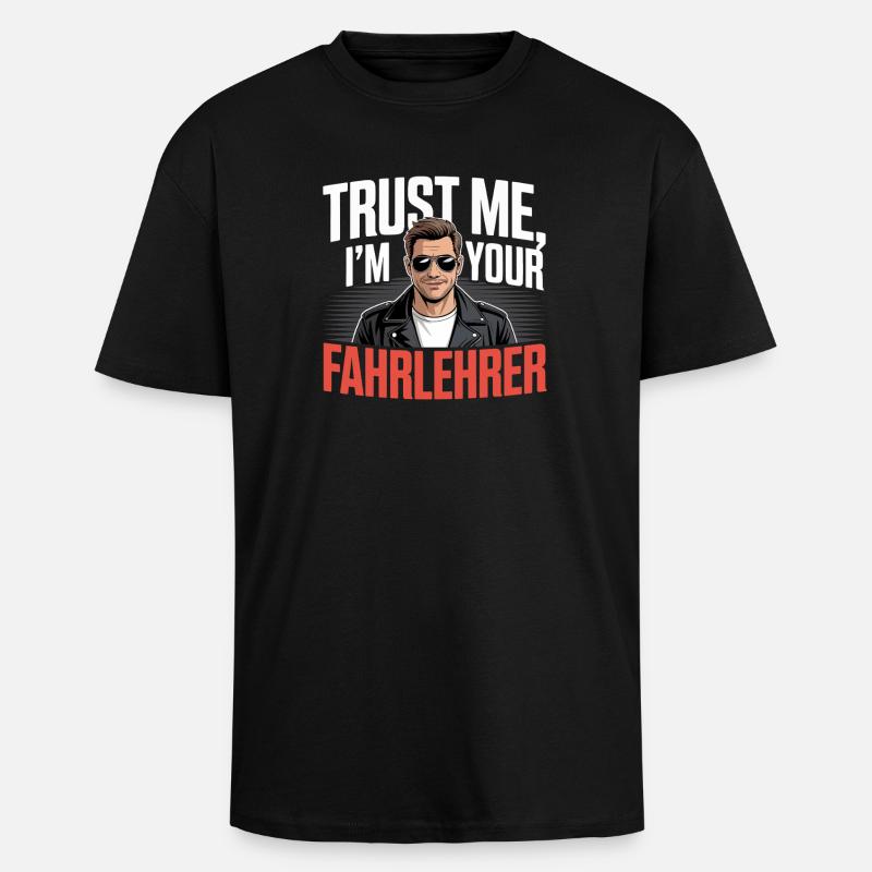 Kørelærer Køreskole Sej kørelærer - Unisex oversized heavyweight t-shirt - sort