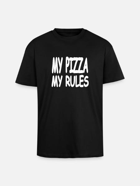 Pizza - Unisex Oversized Heavyweight T-shirt - black