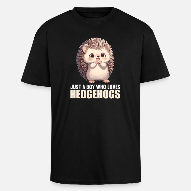 Igel - Oversized Heavyweight Unisex T-Shirt - Schwarz