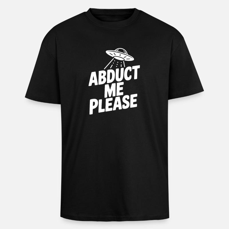 Entführe mich bitte - Oversized Heavyweight Unisex T-Shirt - Schwarz