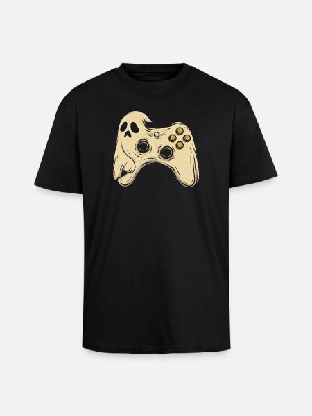 Ghost Pad Retro Arcade - Unisex Oversized Heavyweight T-shirt - black