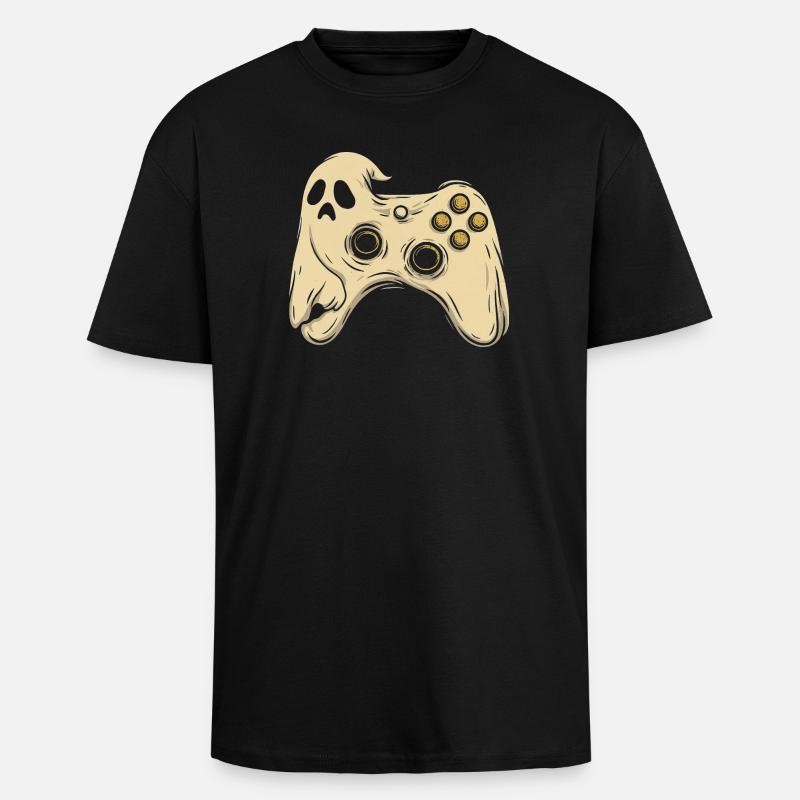 Ghost Pad Arcade Rétro - T-shirt unisexe oversize épais - noir