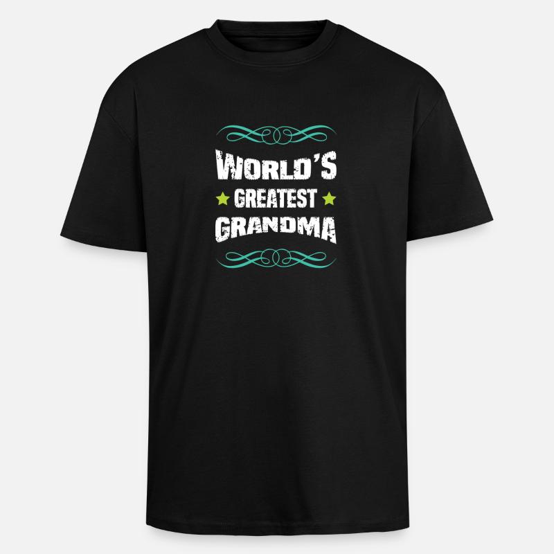 Welt's Größte Oma - Oversized Heavyweight Unisex T-Shirt - Schwarz