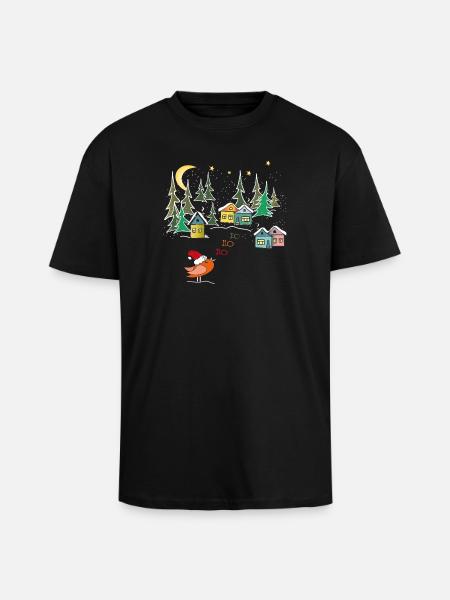 Winter Magic Christmas - Unisex Oversized Heavyweight T-shirt - black