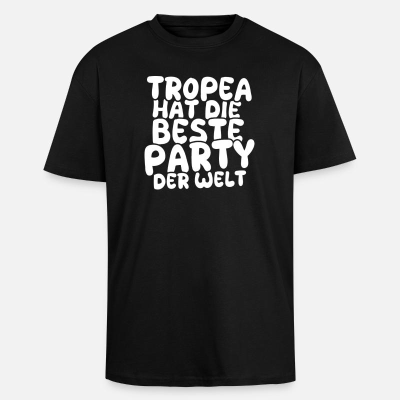 Tropea comme destination de vacances - T-shirt unisexe oversize épais - noir