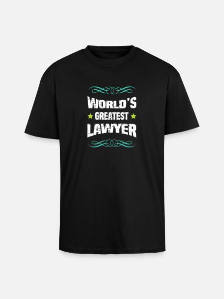 World's Greatest Lawyer Design - Unisex Oversized Heavyweight T-shirt - black