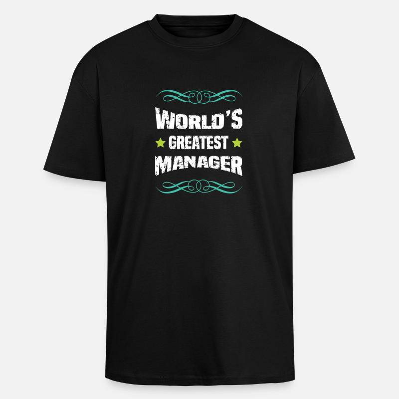 Weltbester Manager - Oversized Heavyweight Unisex T-Shirt - Schwarz