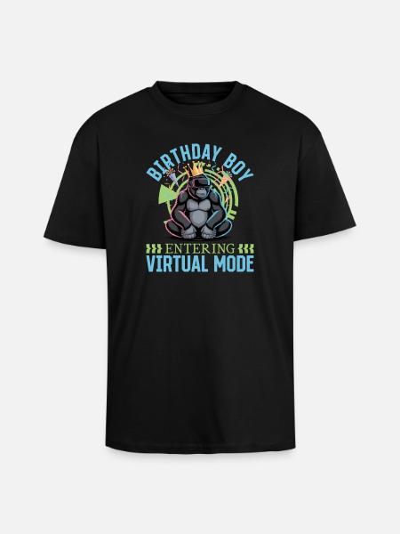 Anniversaire Gamer VR - T-shirt unisexe oversize épais - noir