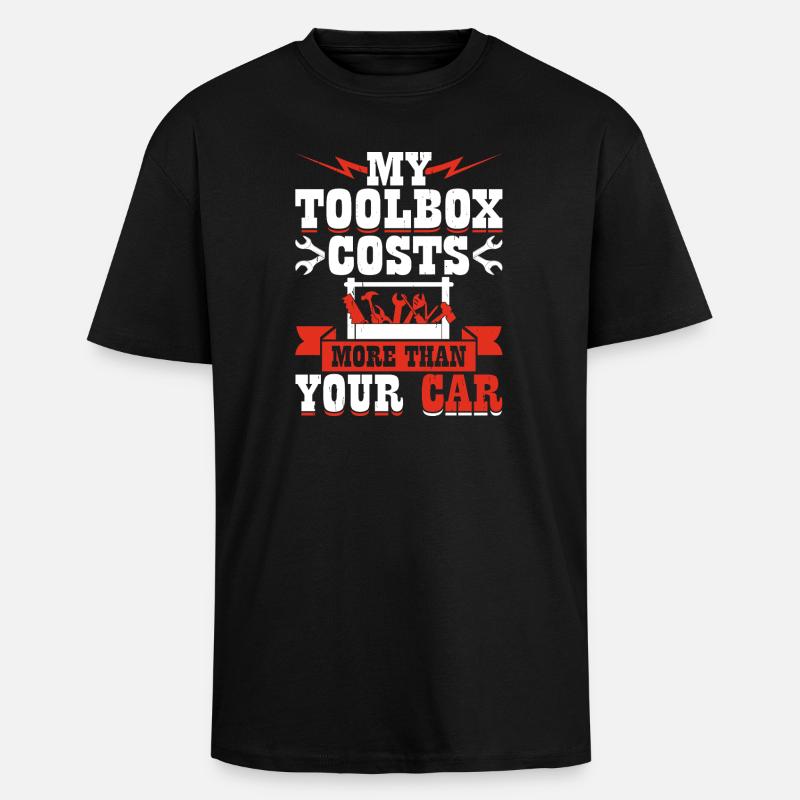 Mechaniker Mechatroniker Schrauber Geschenk - Oversized Heavyweight Unisex T-Shirt - Schwarz