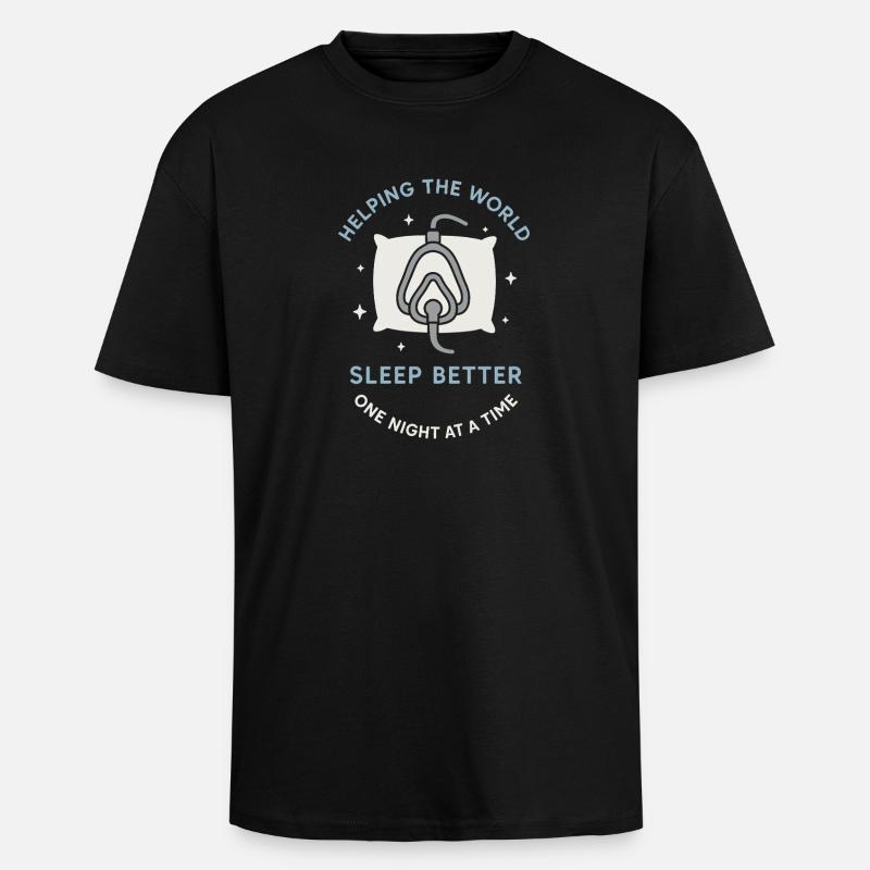 Schlaftechnologe Polysomnographic Tech Rpsgt - Oversized Heavyweight Unisex T-Shirt - Schwarz