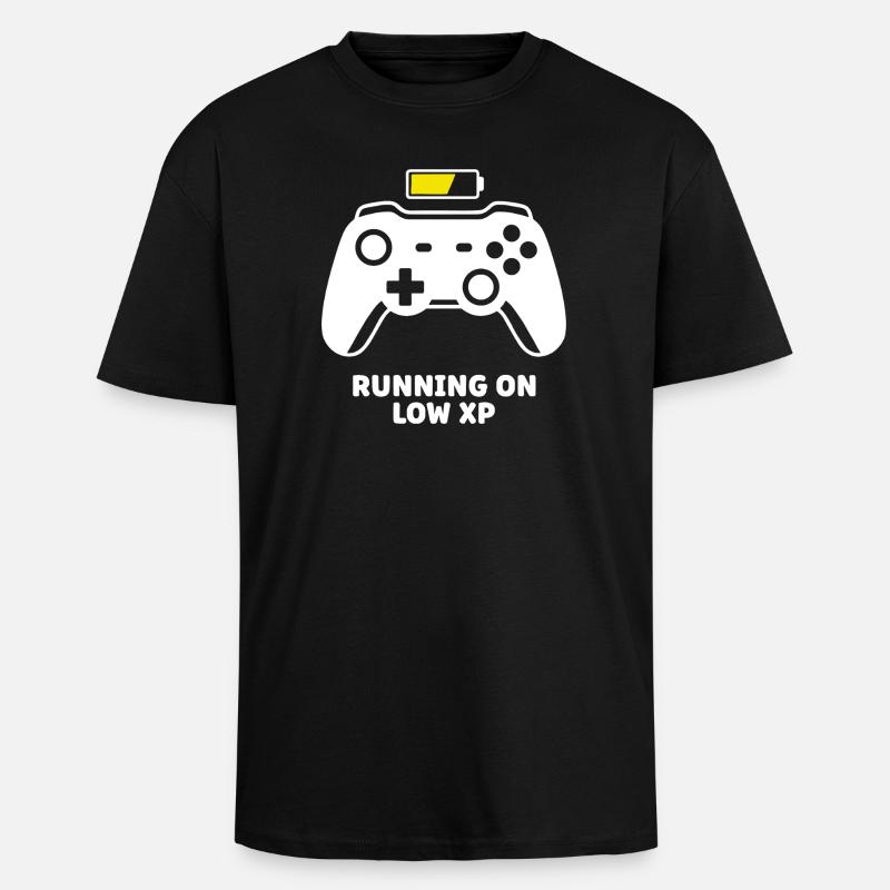 Running on Low XP Controller - Oversized Heavyweight Unisex T-Shirt - Schwarz