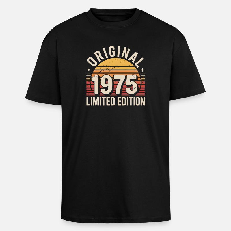 Original 1975 Édition Limitée - T-shirt unisexe oversize épais - noir
