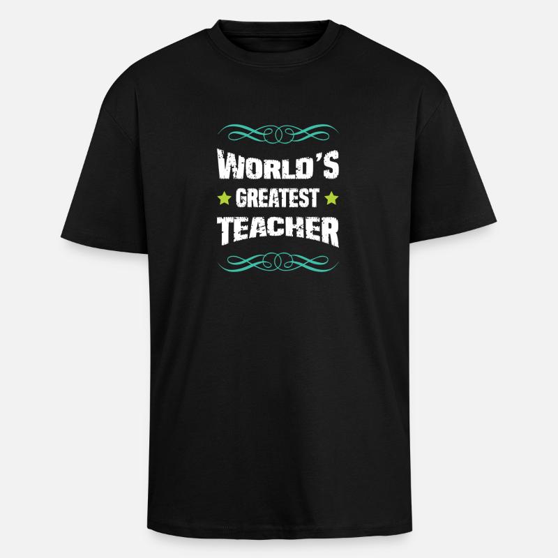 Le meilleur enseignant du monde - T-shirt unisexe oversize épais - noir
