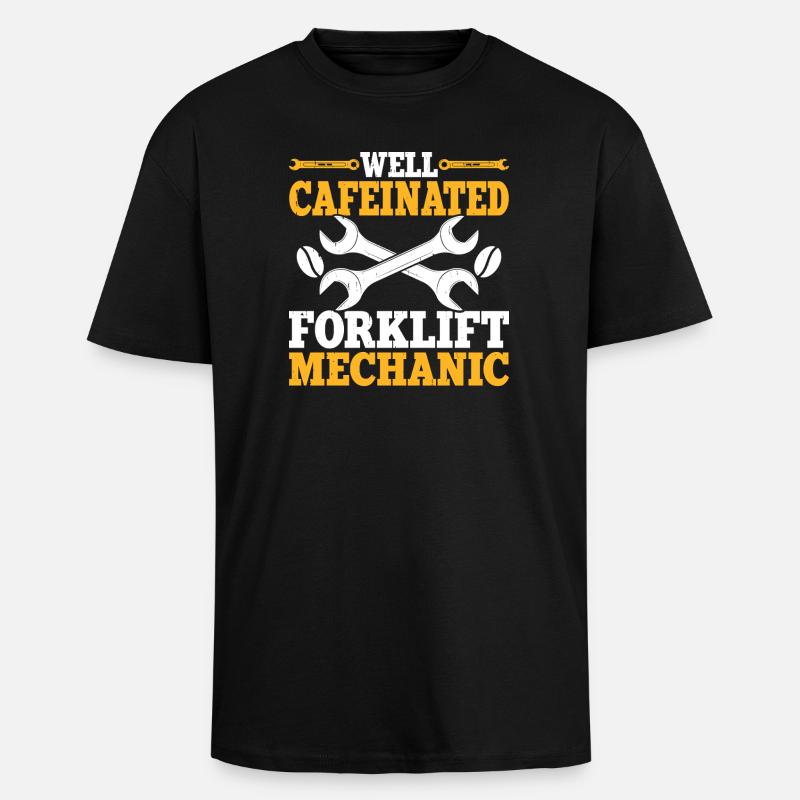 Mechanic Mechatronics Technician Handyman Gift - Unisex Oversized Heavyweight T-shirt - black