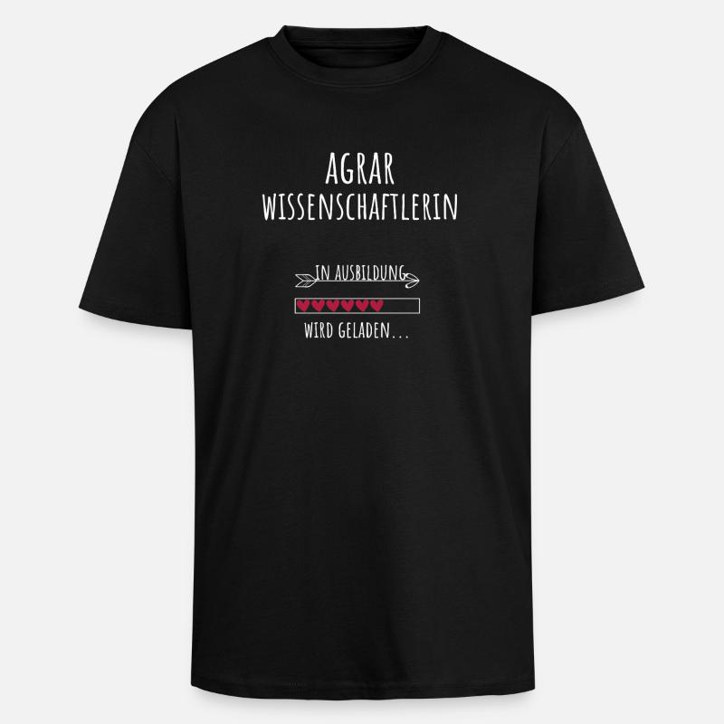 Agricultural scientist in training Loading - Unisex Oversized Heavyweight T-shirt - black