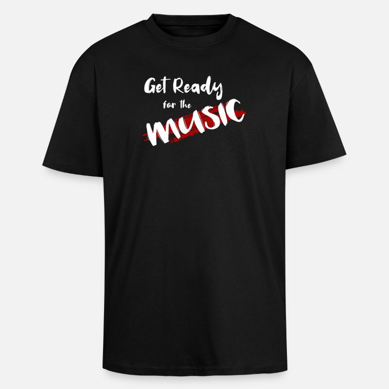Get Ready - Oversized Heavyweight Unisex T-Shirt - Schwarz