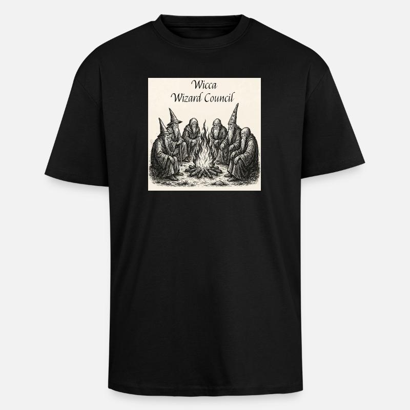 Wicca Wizard Rat - Oversized Heavyweight Unisex T-Shirt - Schwarz