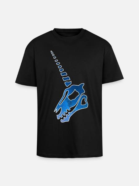 Einhornschädel und Sternenhimmel - Oversized Heavyweight Unisex T-Shirt - Schwarz