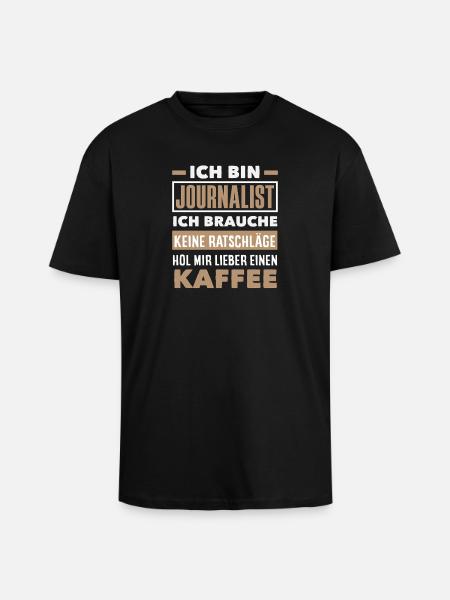 No advice Coffee Investigative reporter - Unisex Oversized Heavyweight T-shirt - black