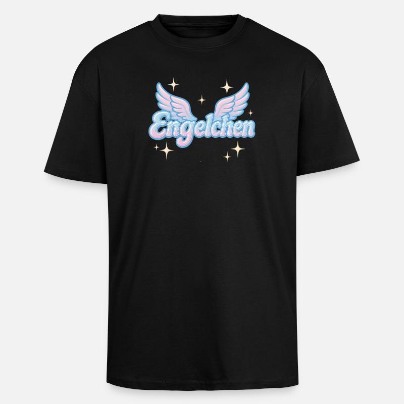 Engelchen / y2k statement spitzname design - Oversized Heavyweight Unisex T-Shirt - Schwarz