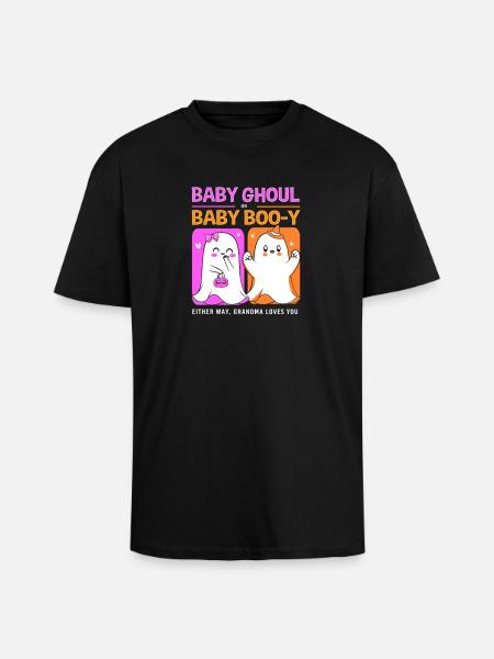 Halloween Gender Reveal - Unisex Oversized Heavyweight T-shirt - black