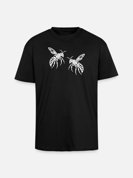 Guêpe abeille - T-shirt unisexe oversize épais - noir