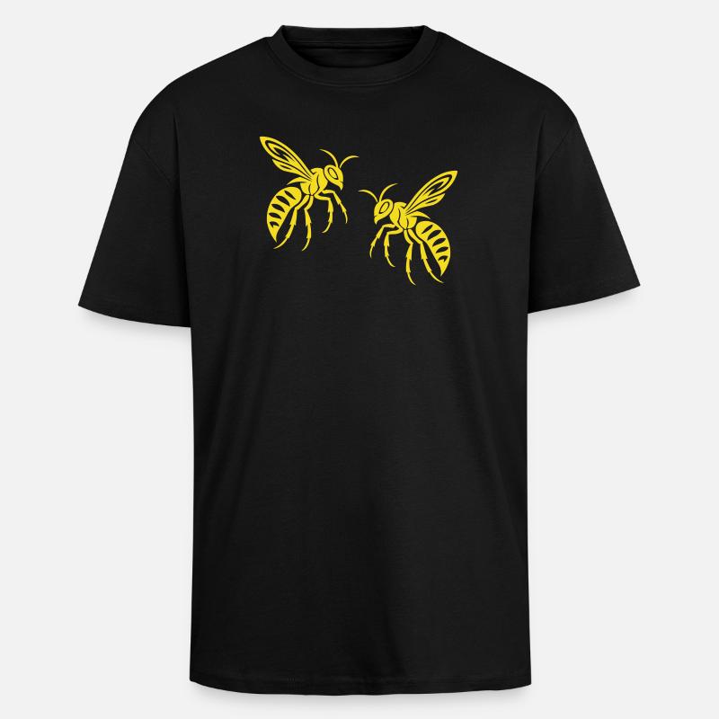 Bee Wasp - Unisex Oversized Heavyweight T-shirt - black