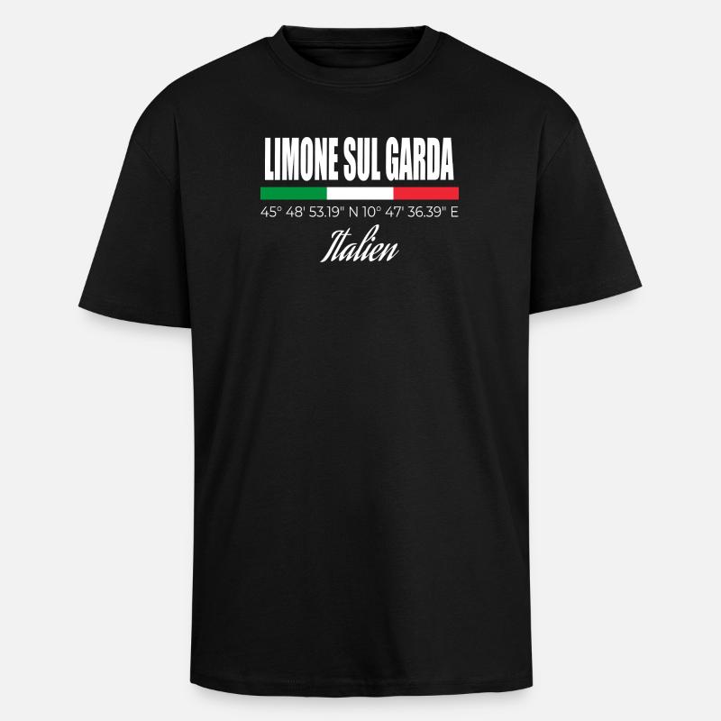 Limone sul Garda - Oversized Heavyweight Unisex T-Shirt - Schwarz