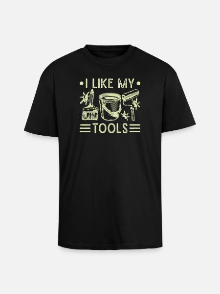 House Painter Dad Unique Gifts - Unisex Oversized Heavyweight T-shirt - black