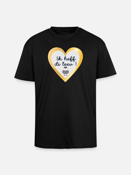 Low German I love you - Unisex Oversized Heavyweight T-shirt - black