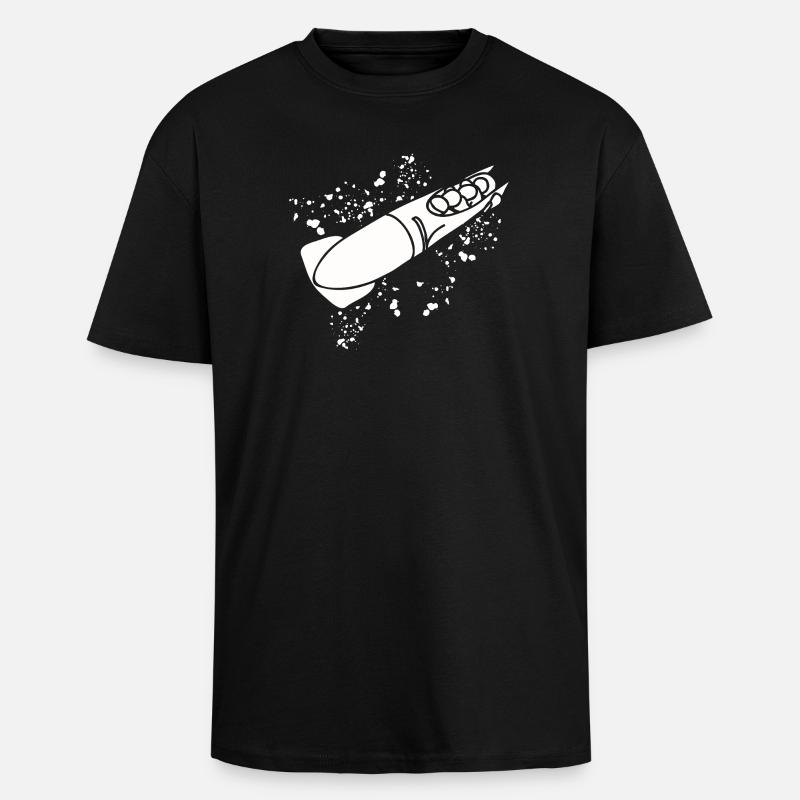 Bobfahrer Bobschlitten Viererbob - Oversized Heavyweight Unisex T-Shirt - Schwarz