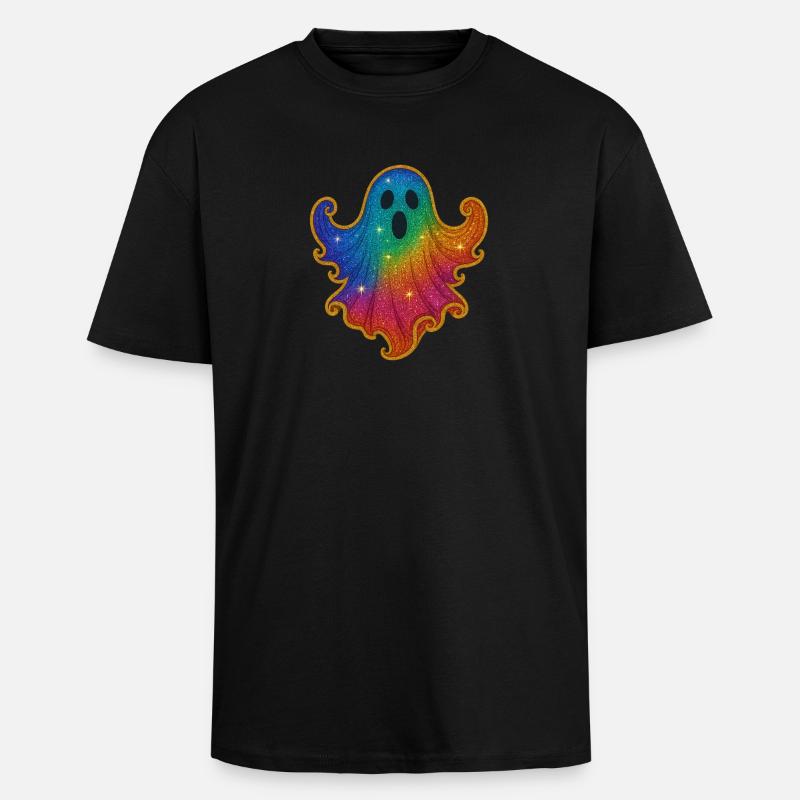 Regenbogen Geist Glitzer - Oversized Heavyweight Unisex T-Shirt - Schwarz