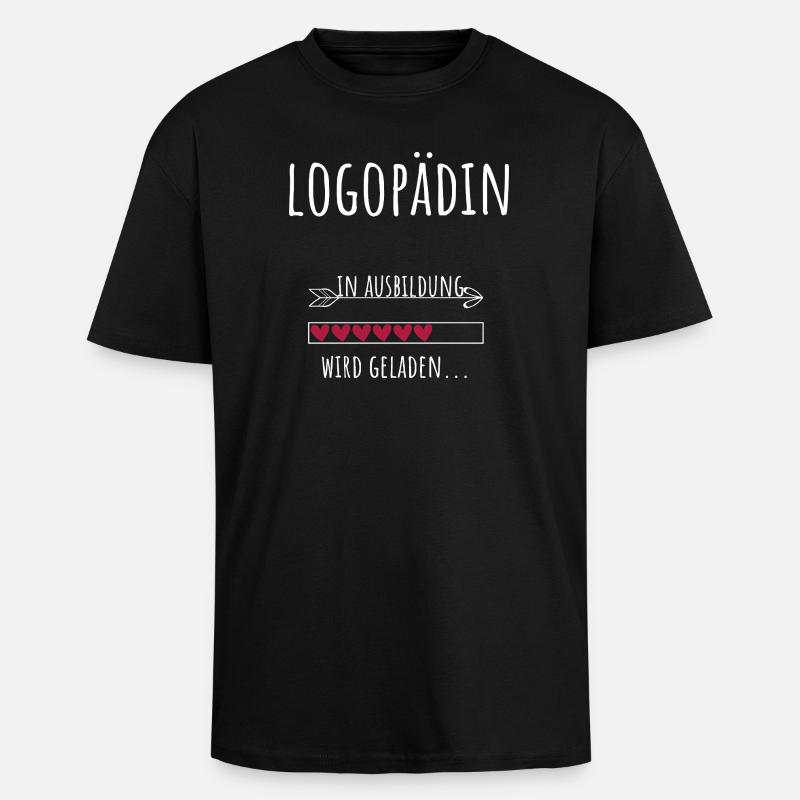 Logopädie Studium Beruf Ausbildung Logopädin - Oversized Heavyweight Unisex T-Shirt - Schwarz