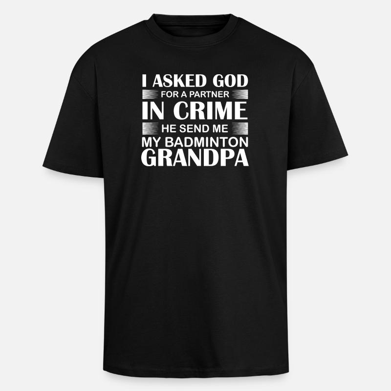 Badminton Papi - T-shirt unisexe oversize épais - noir