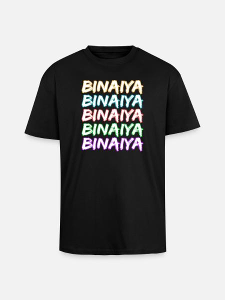 Gift for Binaiya - Unisex Oversized Heavyweight T-shirt - black