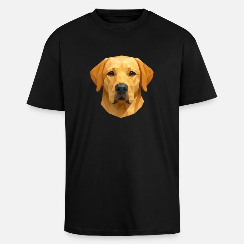 Polygon Labrador Retriever Geschenk - Oversized Heavyweight Unisex T-Shirt - Schwarz