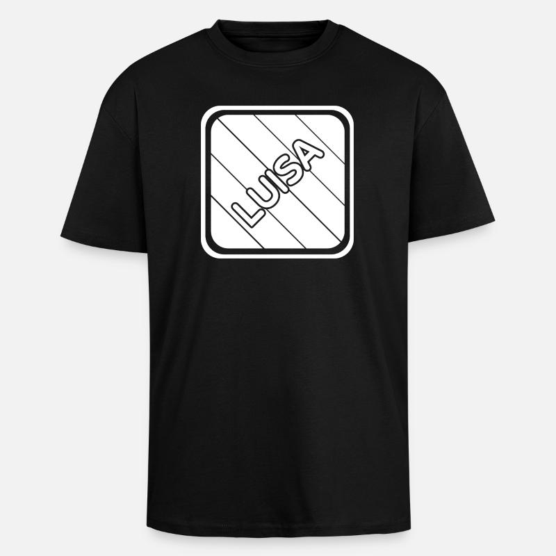 Luisa as a first name - Unisex Oversized Heavyweight T-shirt - black