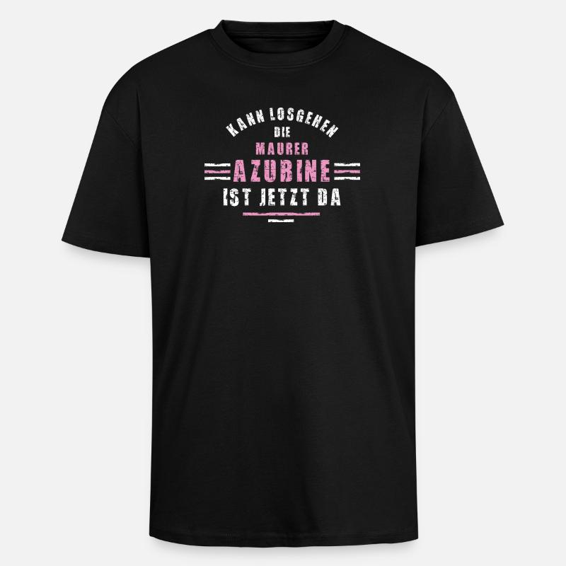 Bricklayer Trainee Apprenticeship Bricklayer - Unisex Oversized Heavyweight T-shirt - black