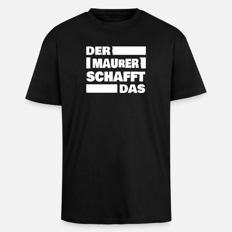 Bricklayer as work - Unisex Oversized Heavyweight T-shirt - black