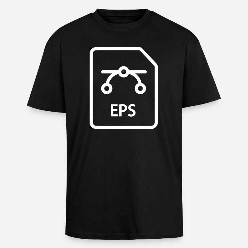 Fichier EPS - T-shirt unisexe oversize épais - noir