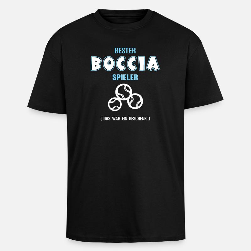 Bester Boccia Spieler Bocciaer Bocciaspieler Boule - Oversized Heavyweight Unisex T-Shirt - Schwarz
