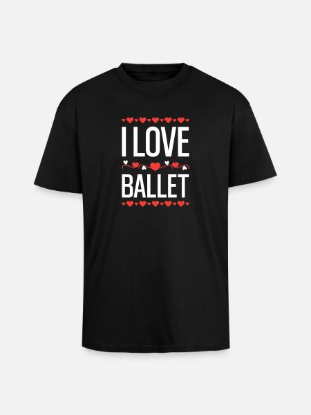 J’adore la danse classique - T-shirt unisexe oversize épais - noir