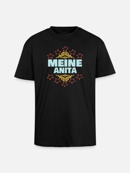 Gift for Anita - Unisex Oversized Heavyweight T-shirt - black