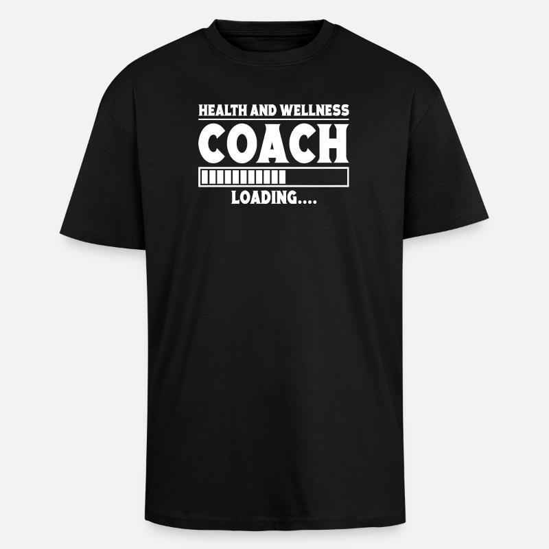 Powerlifting Bodybuilder Wellness Coach Loading - Unisex Oversized Heavyweight T-shirt - black