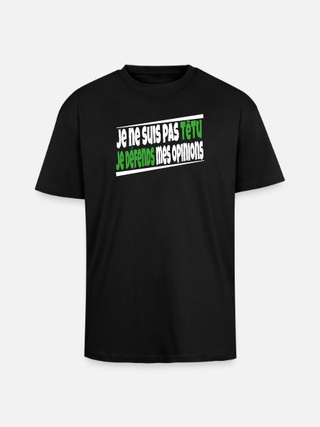 I'm not stubborn - Unisex Oversized Heavyweight T-shirt - black