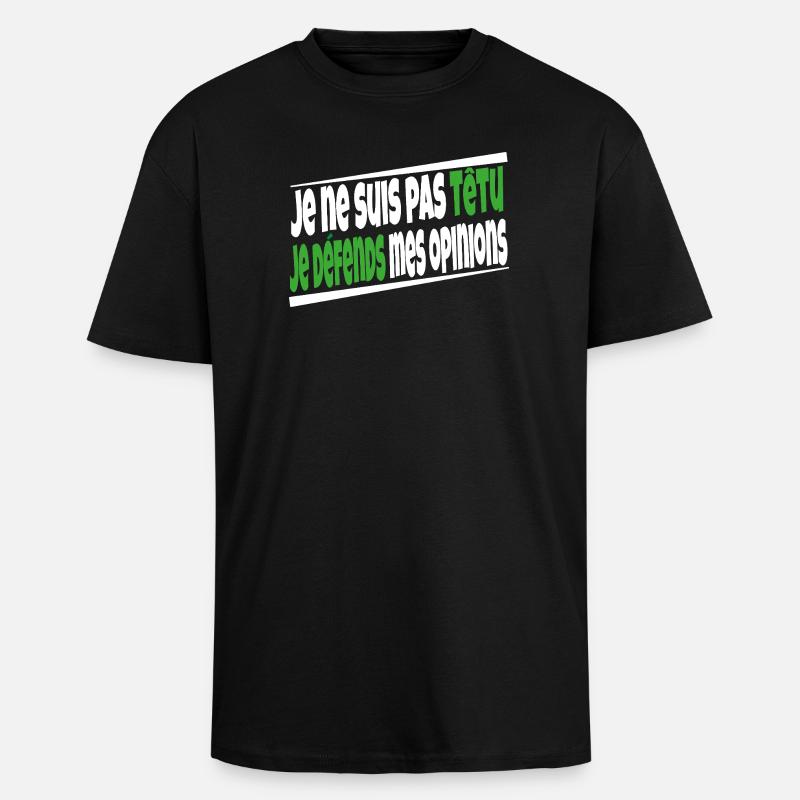 Ich bin nicht stur - Oversized Heavyweight Unisex T-Shirt - Schwarz