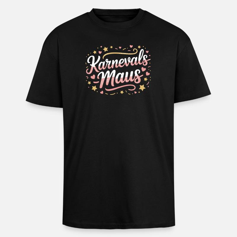 Karnevalsmaus Karneval Köln Kölner Karnevals Maus - Oversized Heavyweight Unisex T-Shirt - Schwarz